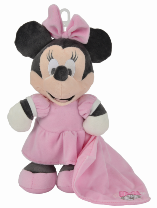  peluche minnie souris mouchoir rose 